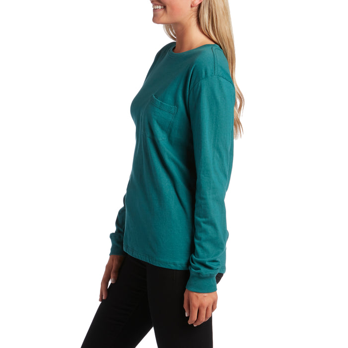 Richer Poorer Long-Sleeve Crew Pocket T-Shirt - Women's Green