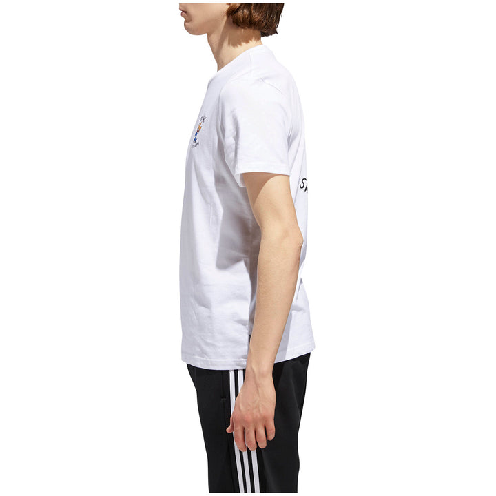 Adidas Pushing Tree T-Shirt White/Orange/Tactile Yellow