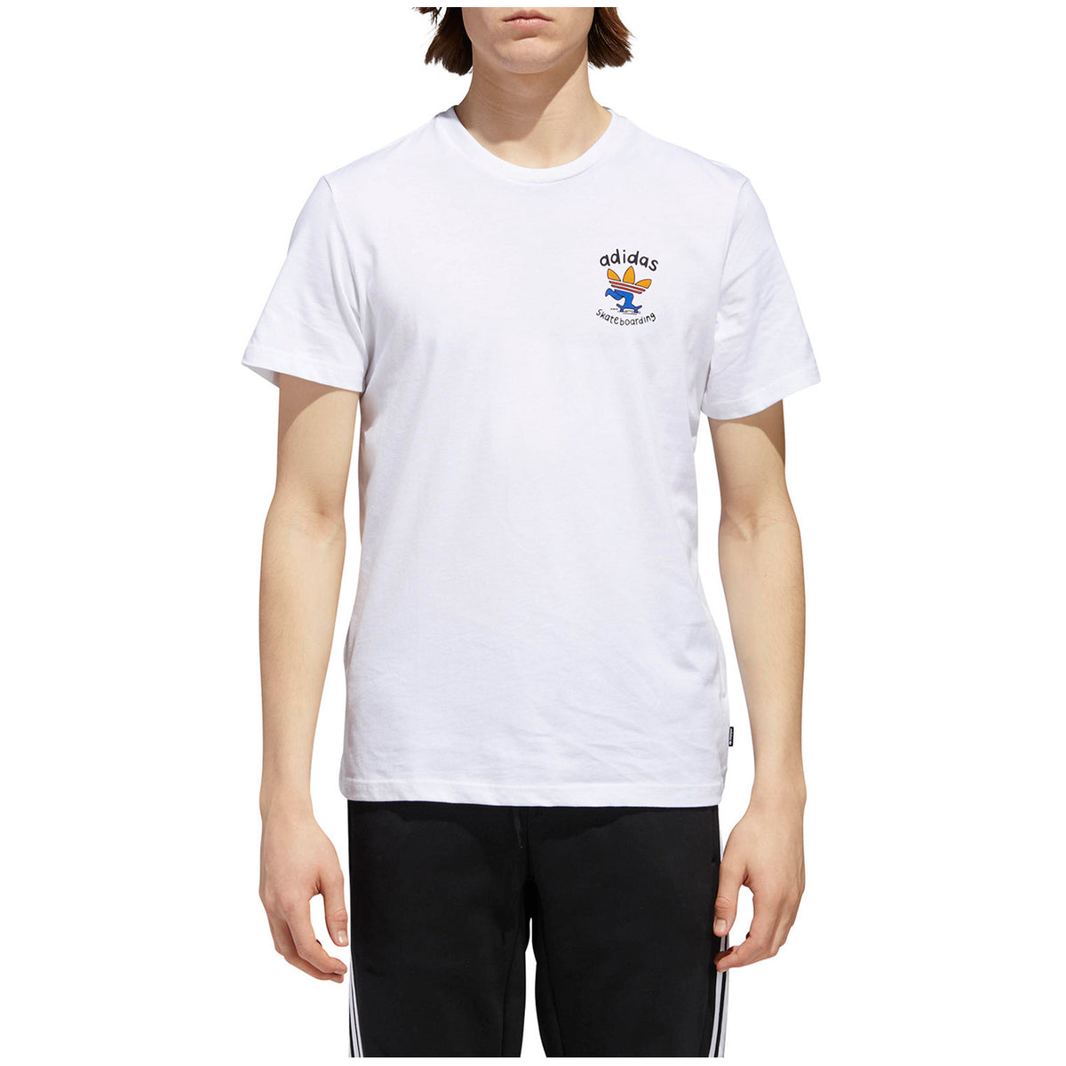 Adidas Pushing Tree T-Shirt White/Orange/Tactile Yellow