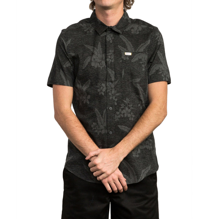 RVCA Andrew Reynolds Hawaiian Short-Sleeve Shirt Pirate Black