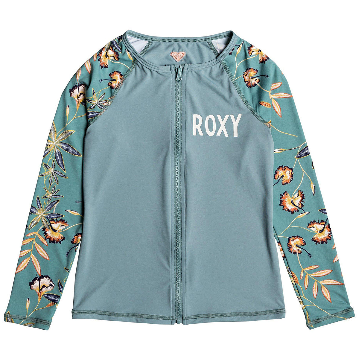 Roxy Born In Waves Long-Sleeve Rashguard - Girls' Trellis Bird Flower