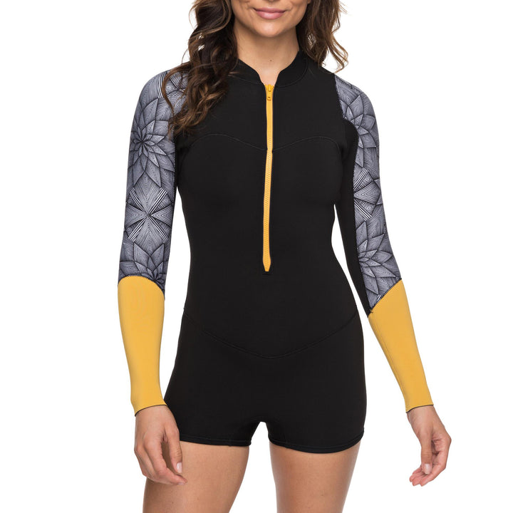 Roxy 2mm Pop Surf Long-Sleeve Front Zip Springsuit - Women's Black