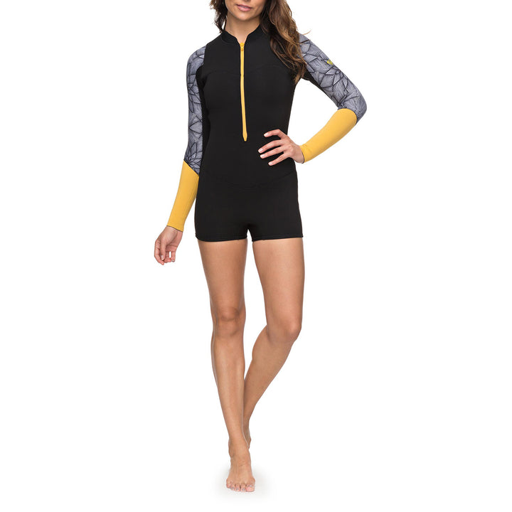 Roxy 2mm Pop Surf Long-Sleeve Front Zip Springsuit - Women's Black