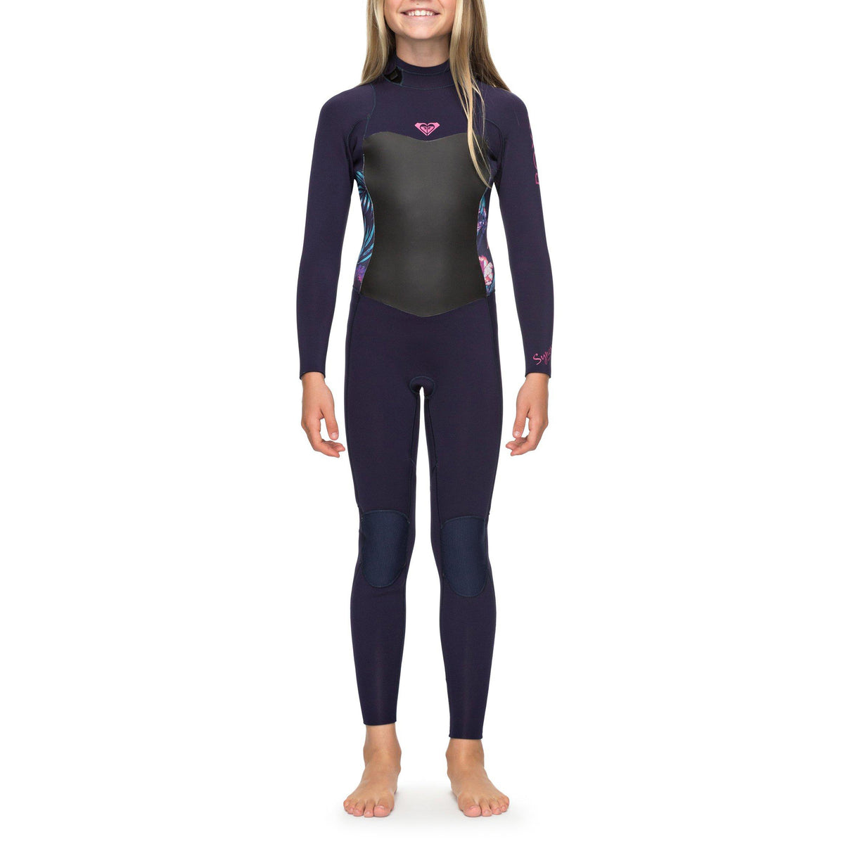 Roxy 4/3 Syncro Back Zip GBS Wetsuit - Girls' Blue Ribbon