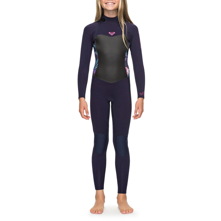 Roxy 4/3 Syncro Back Zip GBS Wetsuit - Girls' Blue Ribbon