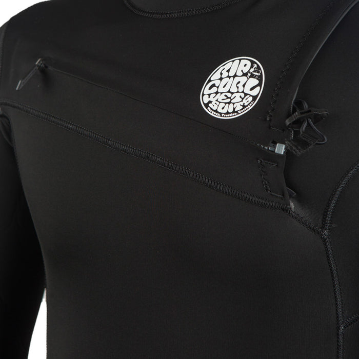 Rip Curl 4/3 Aggrolite Chest Zip Wetsuit Black