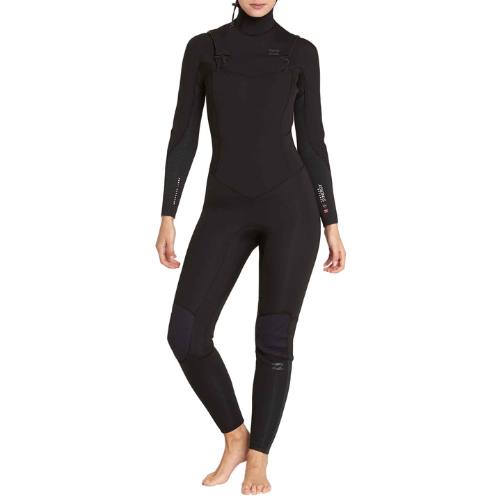 Billabong 5/4 Furnace Synergy Chest Zip Hooded Wetsuit - Women's Black