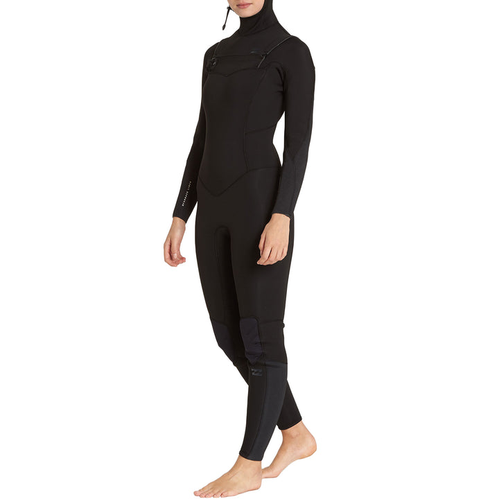 Billabong 5/4 Furnace Synergy Chest Zip Hooded Wetsuit - Women's Black