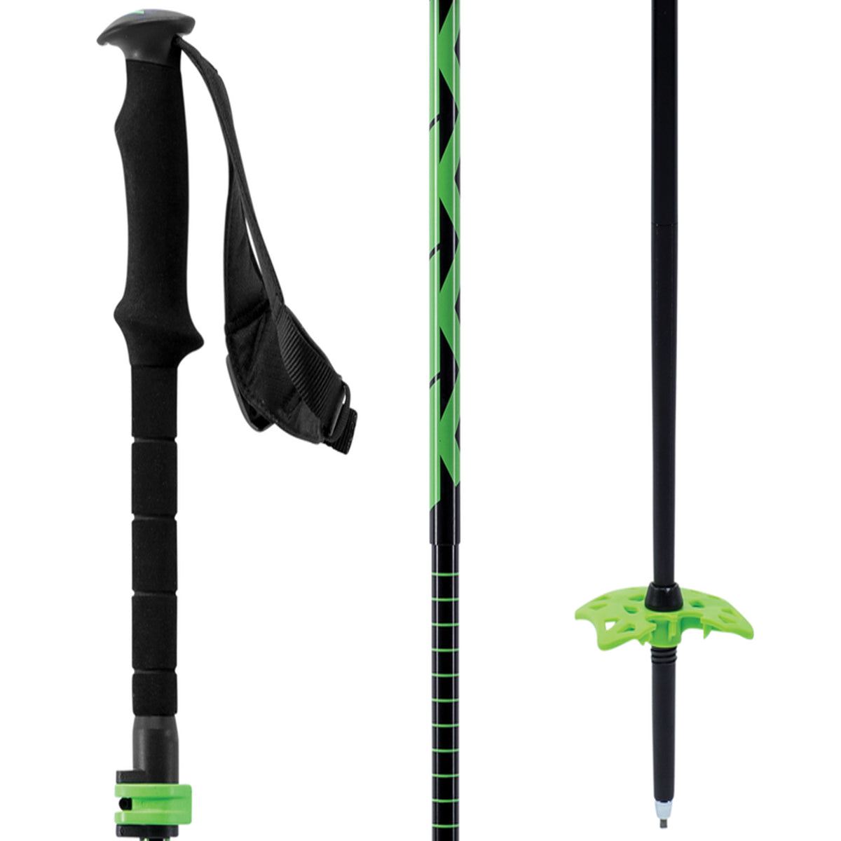 K2 Swift Stick Adjustable Ski Poles 2020 Green