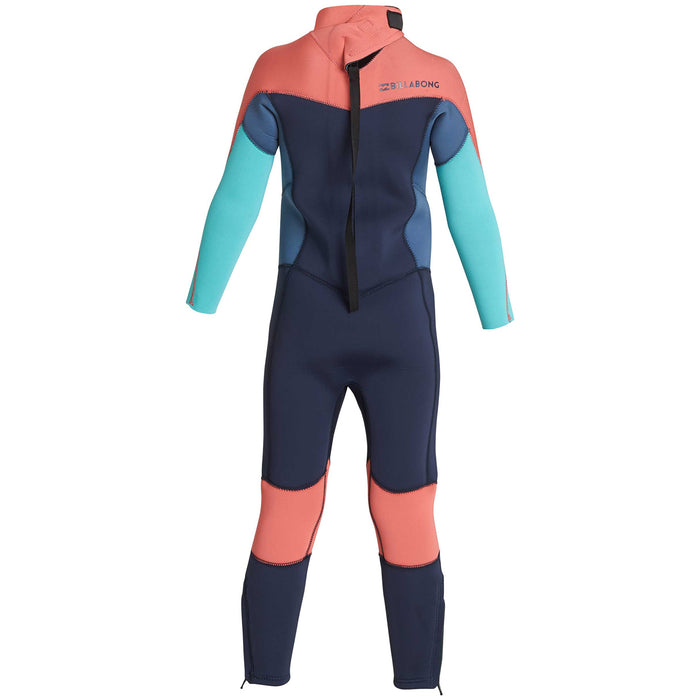 Billabong 3/2 Furnace Synergy Back Zip Wetsuit - Little Girls' Slate