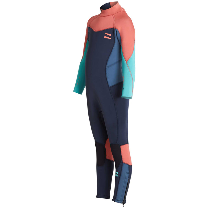 Billabong 3/2 Furnace Synergy Back Zip Wetsuit - Little Girls' Slate