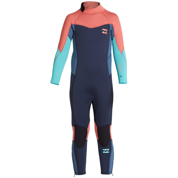 Billabong 3/2 Furnace Synergy Back Zip Wetsuit - Little Girls' Slate