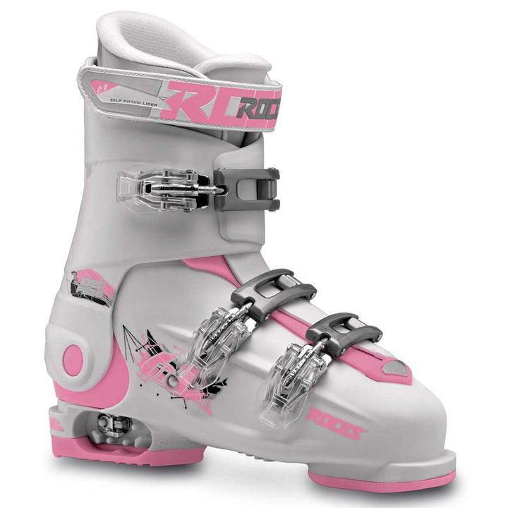 Roces Idea Free Adjustable Alpine Ski Boots (22.5-25.5) - Kids' 2020 White/Deep Pink