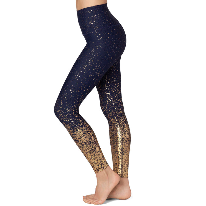 Beyond Yoga Alloy Ombre High Waisted Midi Leggings - Women's Navy Gold Speckle