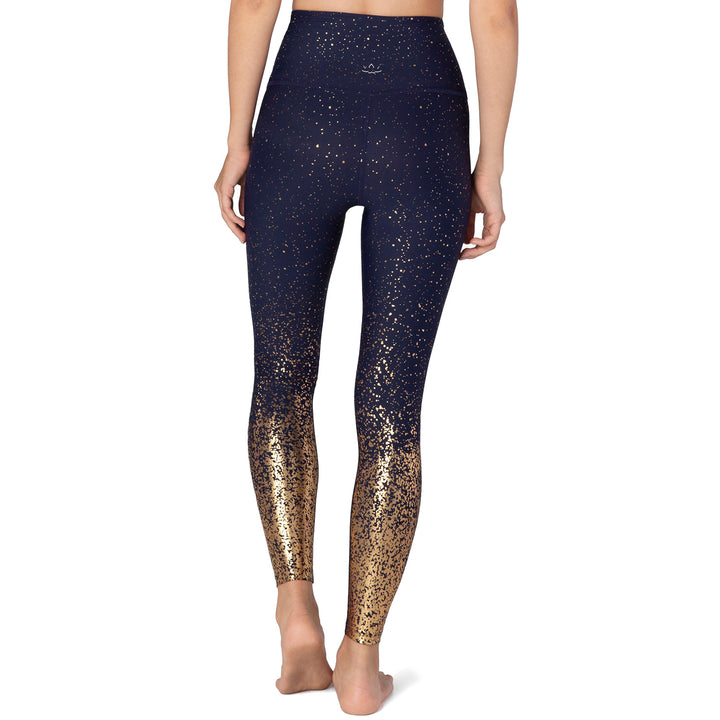 Beyond Yoga Alloy Ombre High Waisted Midi Leggings - Women's Navy Gold Speckle