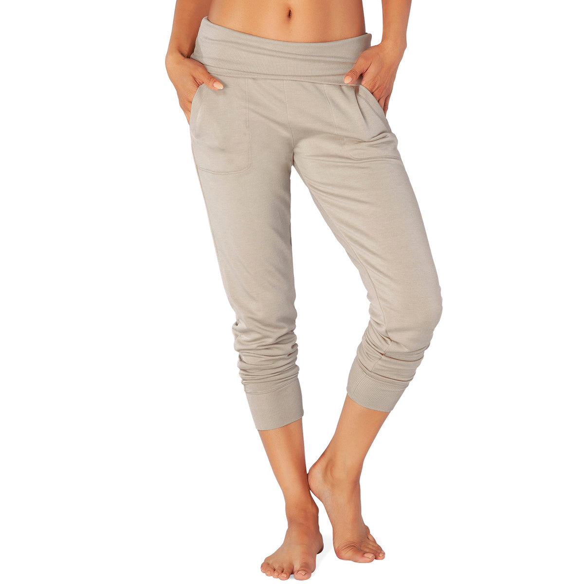 Beyond Yoga Cozy Fleece Foldover Sweatpants - Women's Texas Taupe