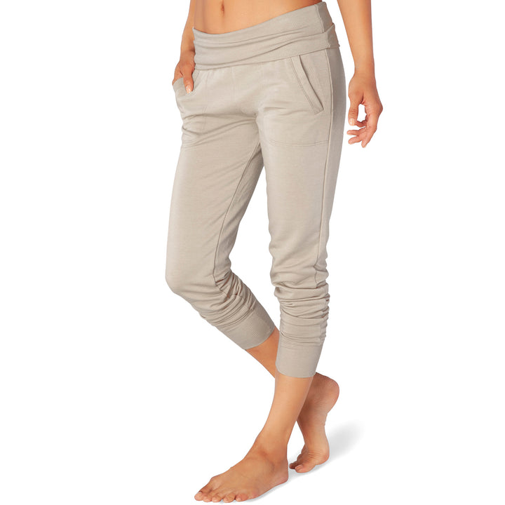 Beyond Yoga Cozy Fleece Foldover Sweatpants - Women's Texas Taupe