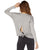 Beyond Yoga Draw The Line Tie Back Pullover - Women's Light Heather Grey