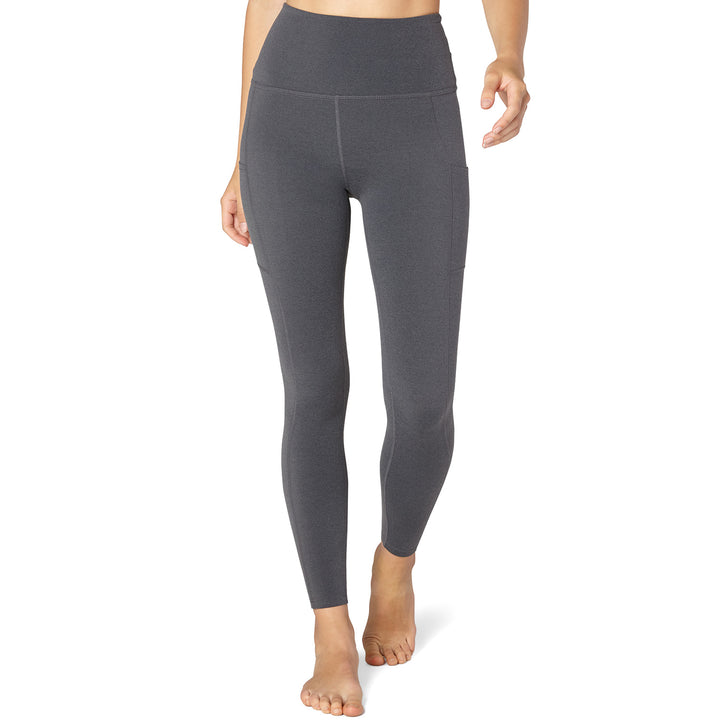 Beyond Yoga Plush Side Pocket High Waisted Long Leggings - Women's Charcoal Grey