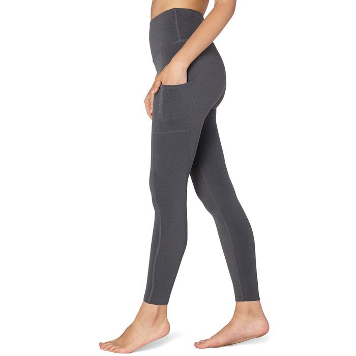 Beyond Yoga Plush Side Pocket High Waisted Long Leggings - Women's Charcoal Grey