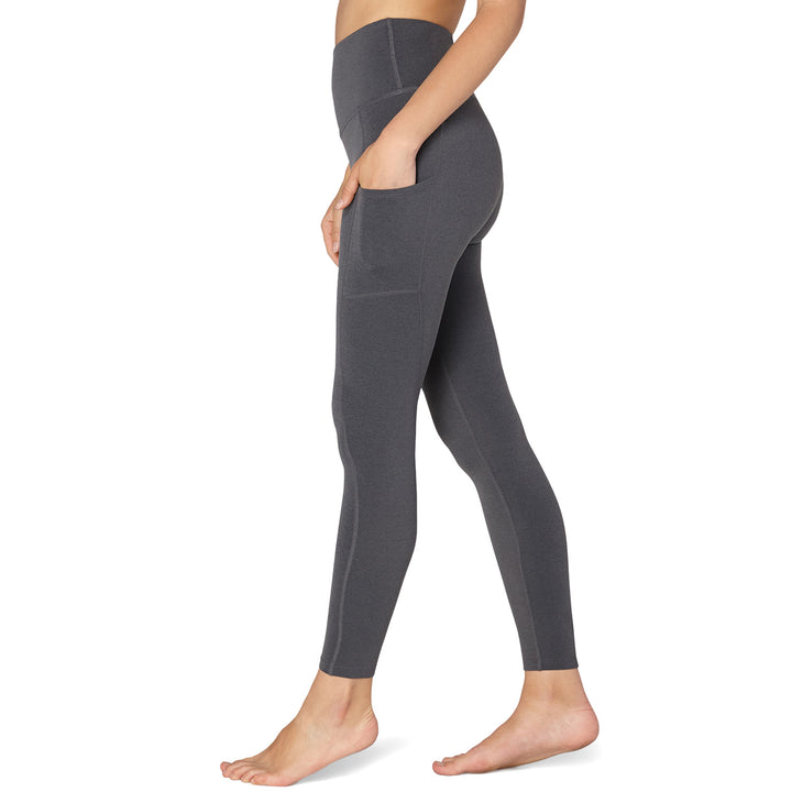 Beyond Yoga Plush Side Pocket High Waisted Long Leggings - Women's Charcoal Grey