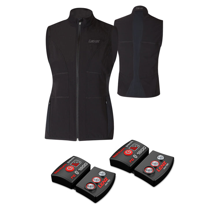 Lenz Heat Vest + Set of rcB 1800 Lithium Battery Packs - Women's
