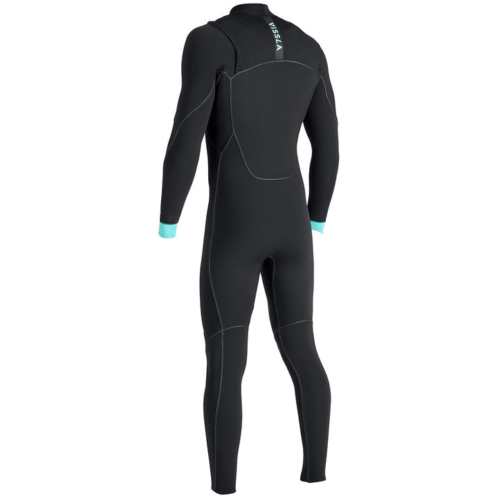 Vissla North Seas 4/3 Chest Zip Wetsuit Black
