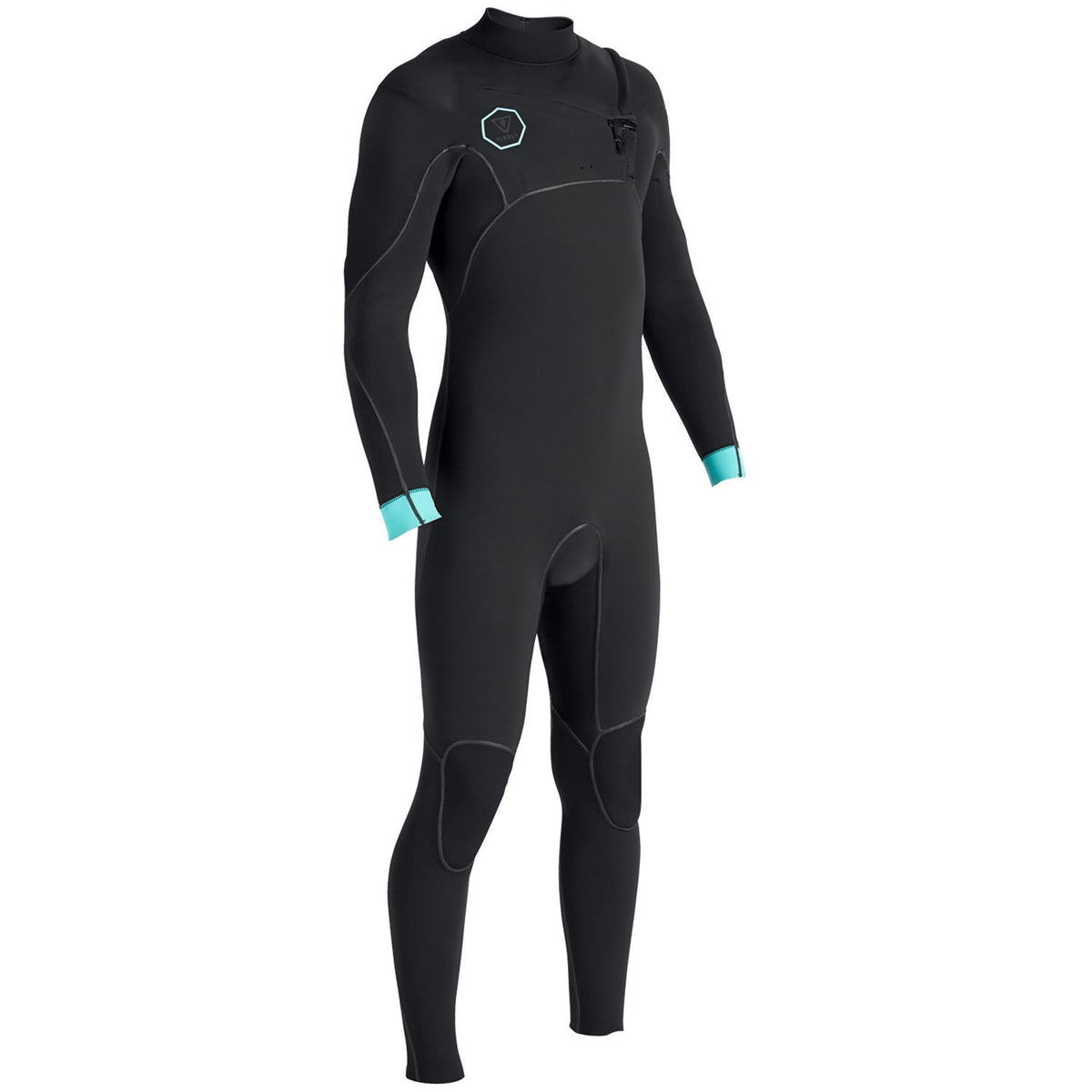 Vissla North Seas 4/3 Chest Zip Wetsuit Black