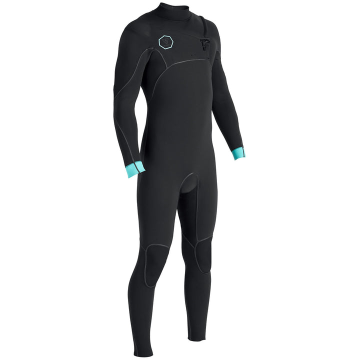 Vissla North Seas 4/3 Chest Zip Wetsuit Black