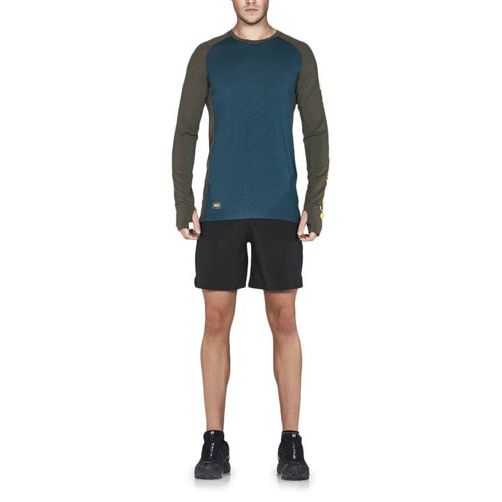 MONS ROYALE Temple Tech Long-Sleeve Shirt Oily Blue/Olive