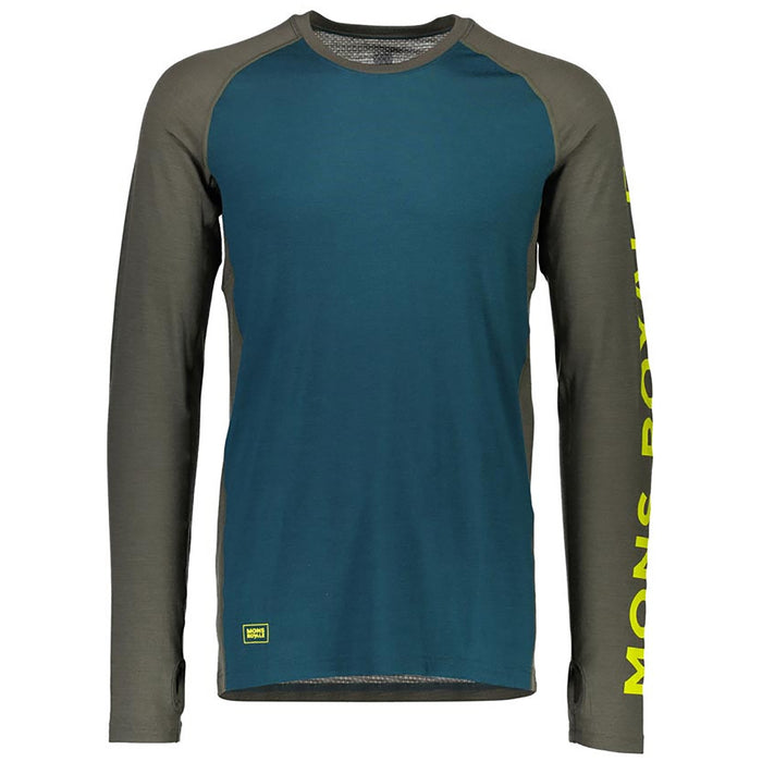 MONS ROYALE Temple Tech Long-Sleeve Shirt Oily Blue/Olive