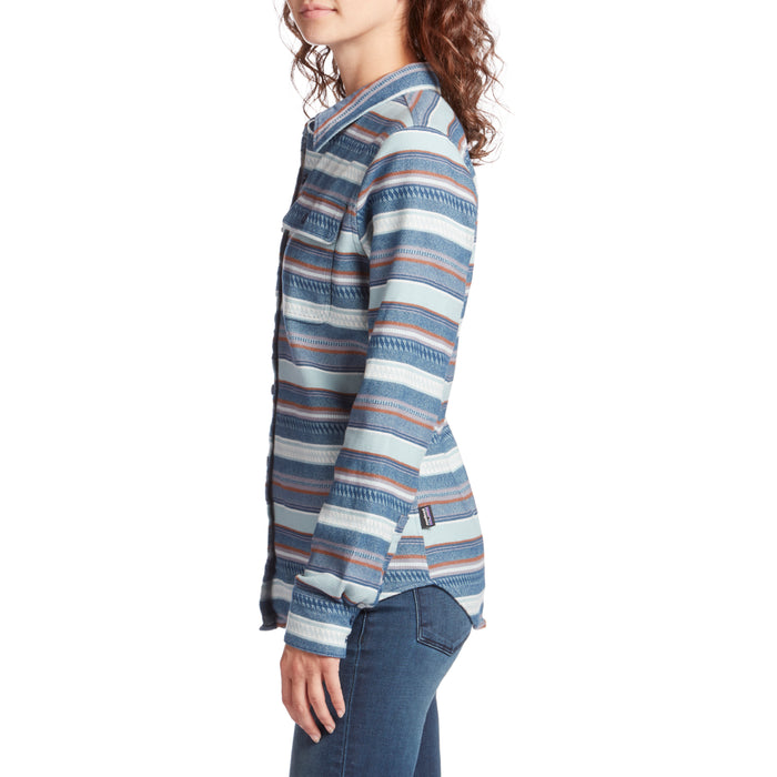 Patagonia Long-Sleeve Fjord Flannel Shirt - Women's Folk Dobby: Stone Blue