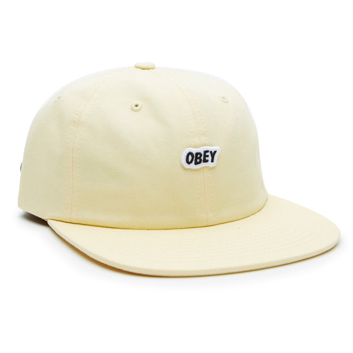 Obey Clothing Sleeper 6 Panel Strapback Hat Pale Yellow