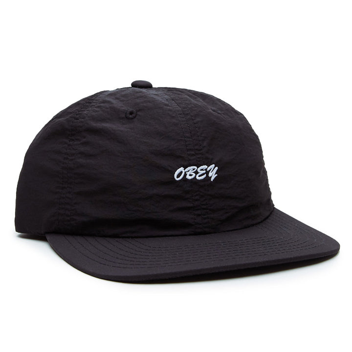 Obey Clothing Tender 6 Panel Strapback Hat Black