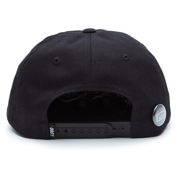 Obey Clothing Cutty 6 Panel Snapback Hat Black