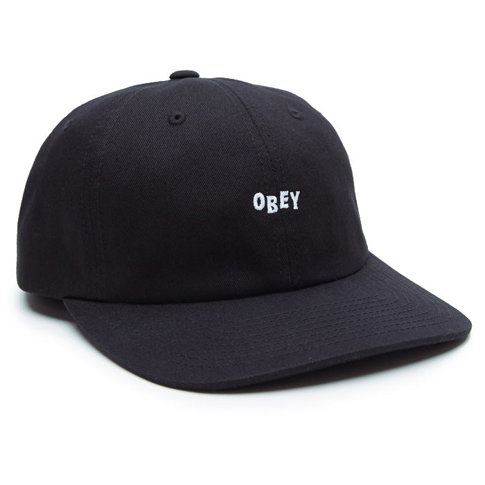 Obey Clothing Cutty 6 Panel Snapback Hat Black