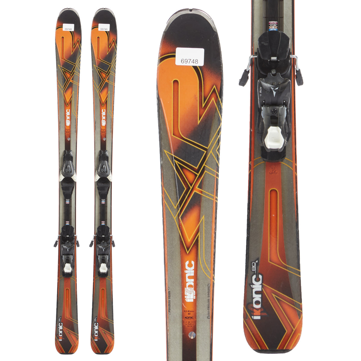 K2 iKonic 80 Skis + Atomic XTE 10 Demo Bindings 2017