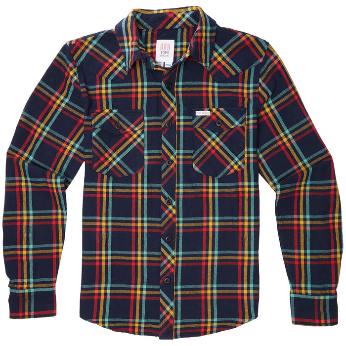 Topo Designs Mountain Plaid Shirt Navy