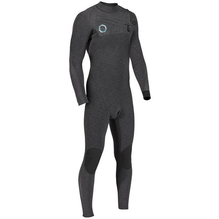 Vissla High Seas 4/3 Drainer Chest Zip Wetsuit Black Heather