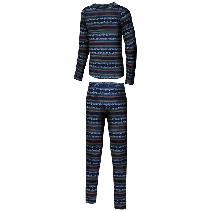 Terramar Power Play Baselayer Set - Little Kids' Navy Summit Print