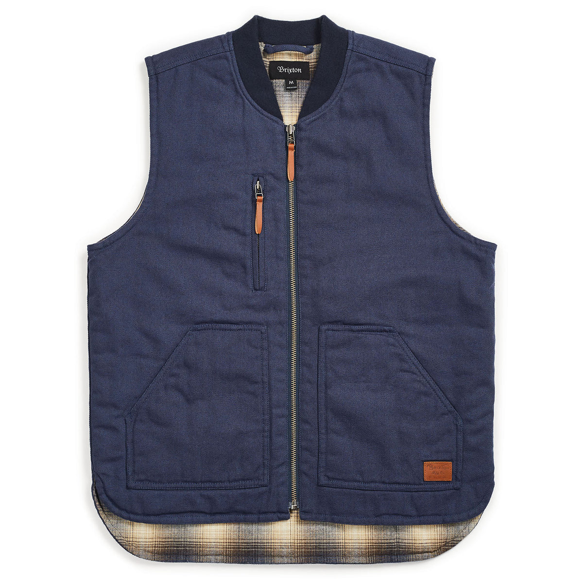 Brixton Abraham Vest Washed Navy