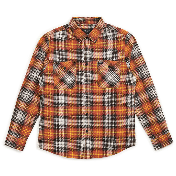Brixton Bowery LW Long-Sleeve Flannel Burnt Orange