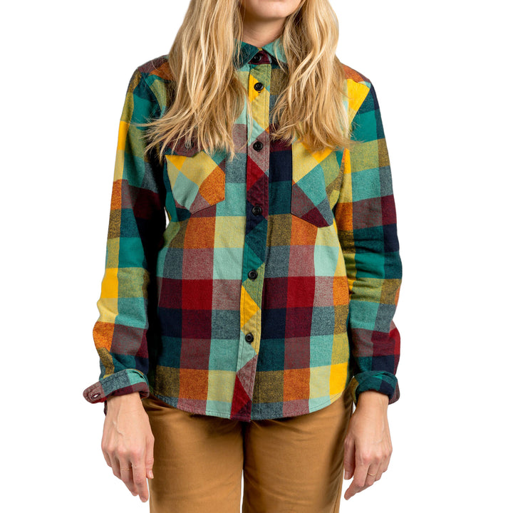 Topo Designs Work Shirt - Women's Mustard/Glacier