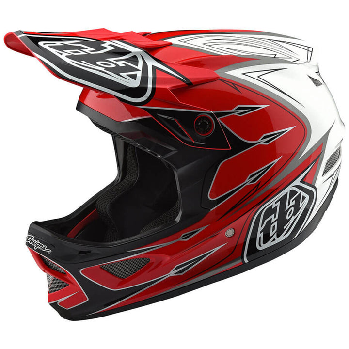Troy Lee Designs D3 Composite Bike Helmet Corona Red/White