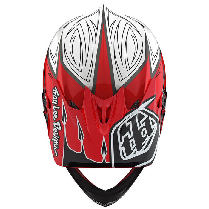 Troy Lee Designs D3 Composite Bike Helmet Corona Red/White
