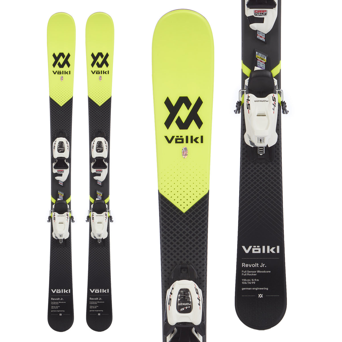 Völkl Revolt Jr Skis + 4.5 vMotion Jr Bindings - Boys' 2019