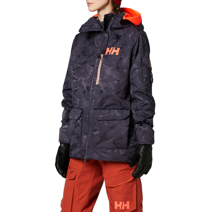 Helly Hansen Powderqueen 2.0 Jacket - Women's Graphite Blue Camo