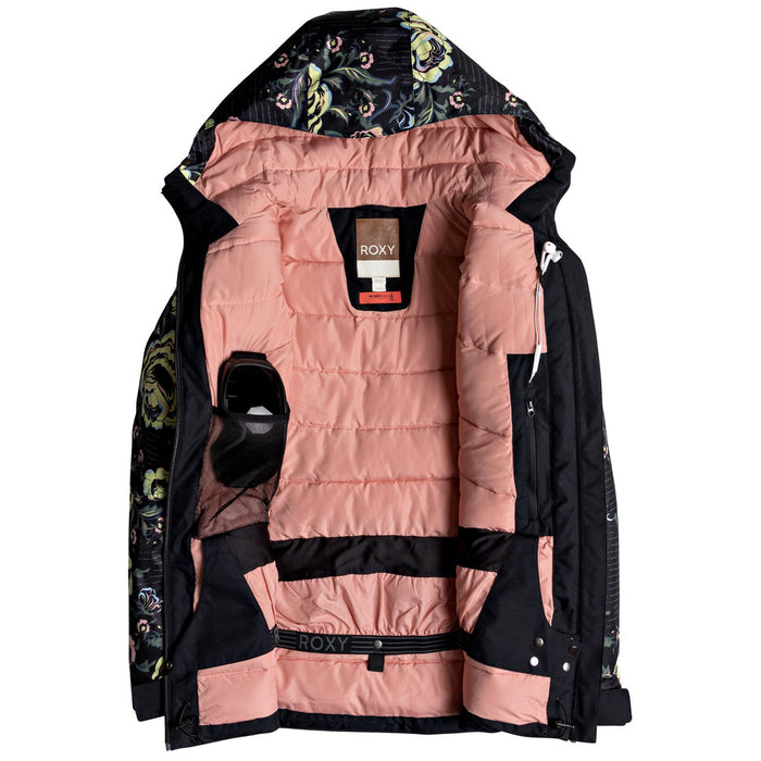 Roxy Torah Bright Snowflake Jacket - Women's True Black/Torah's Roses