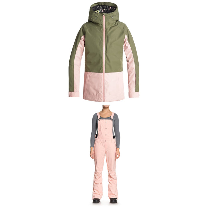 Roxy Torah Bright Snowflake Jacket - Women's + Roxy Torah Bright Vitaly Bib Pants - Women's