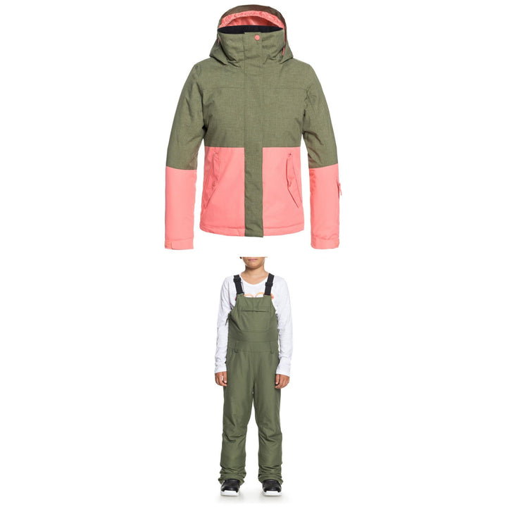 Roxy Jetty Block Jacket + Non Stop Bibs - Girls' 2019